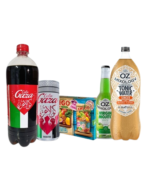 An assortment of Dubai chocolate, bubble tea, and pistachio-flavored beverages.